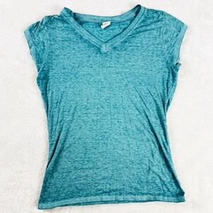 Exist Teal V-Neck Tee Size Medium